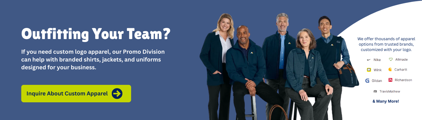 Outfitting your team promotional workwear ad